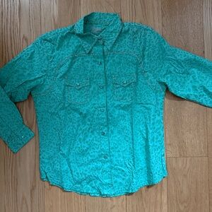 Kids Turquoise Cowgirl Shirt